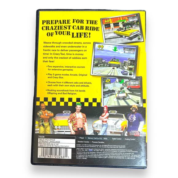 PlayStation 2 version of the video game Crazy Taxi - Picture 2 of 3